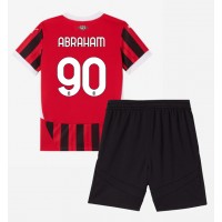 Fotballdrakt Barn AC Milan Tammy Abraham #90 Hjemmedraktsett 2024-25 Kortermet (+ Korte bukser)